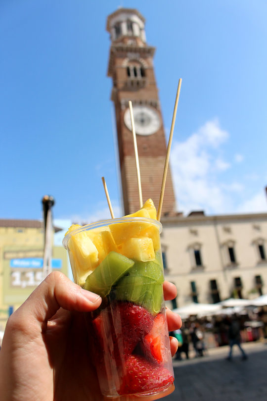 Foto: Obstsalat als Mittagssnack, 2016